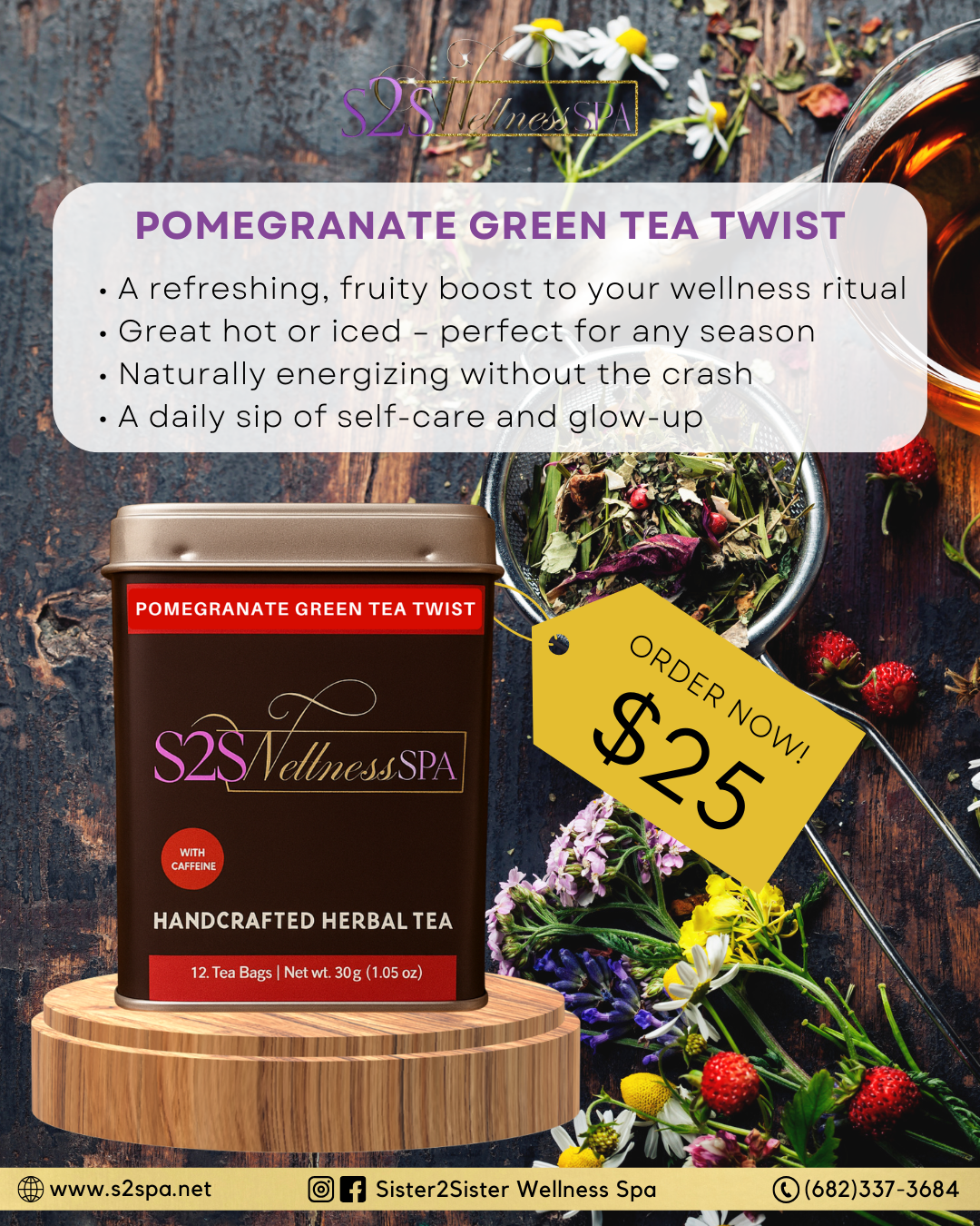 S2S Pomegranate Green Tea Twist