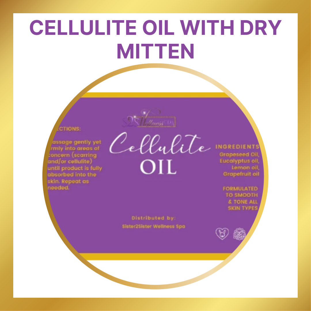 Cellulite Oil with dry mitten