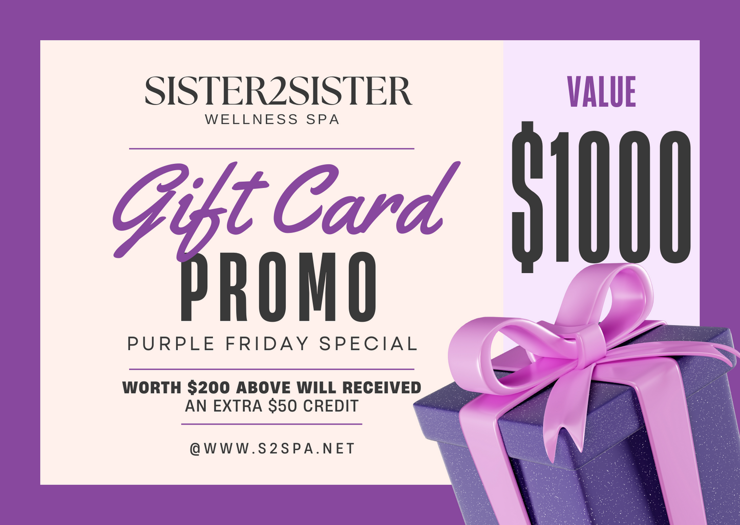 Sister2Sister Gift Card