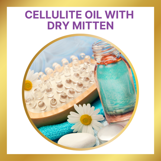 Cellulite Oil with dry mitten