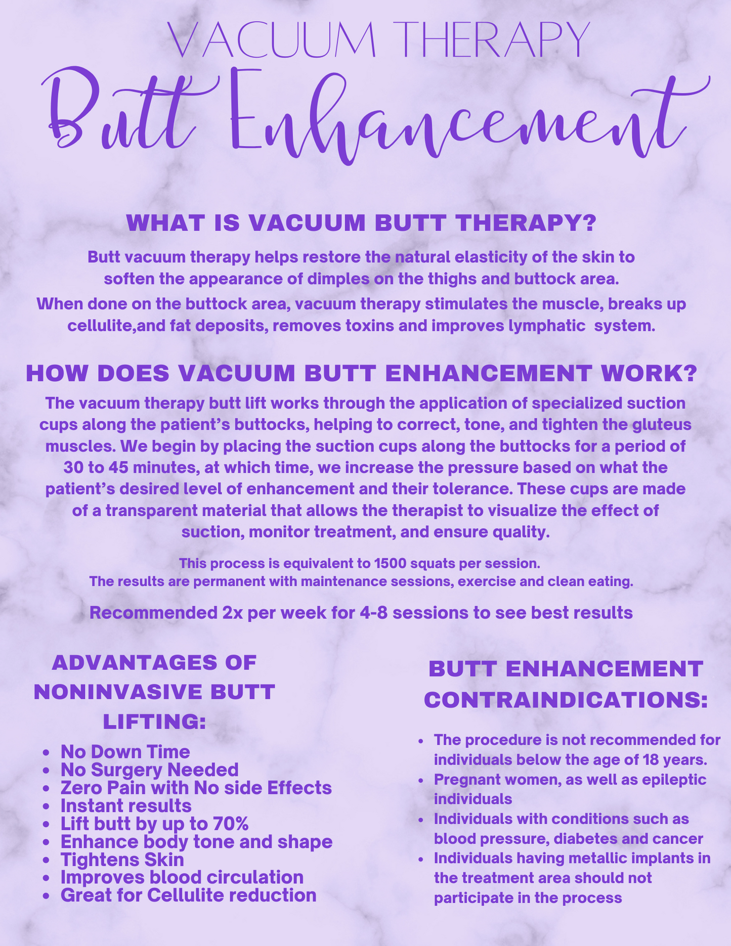 Butt enhancement experience
